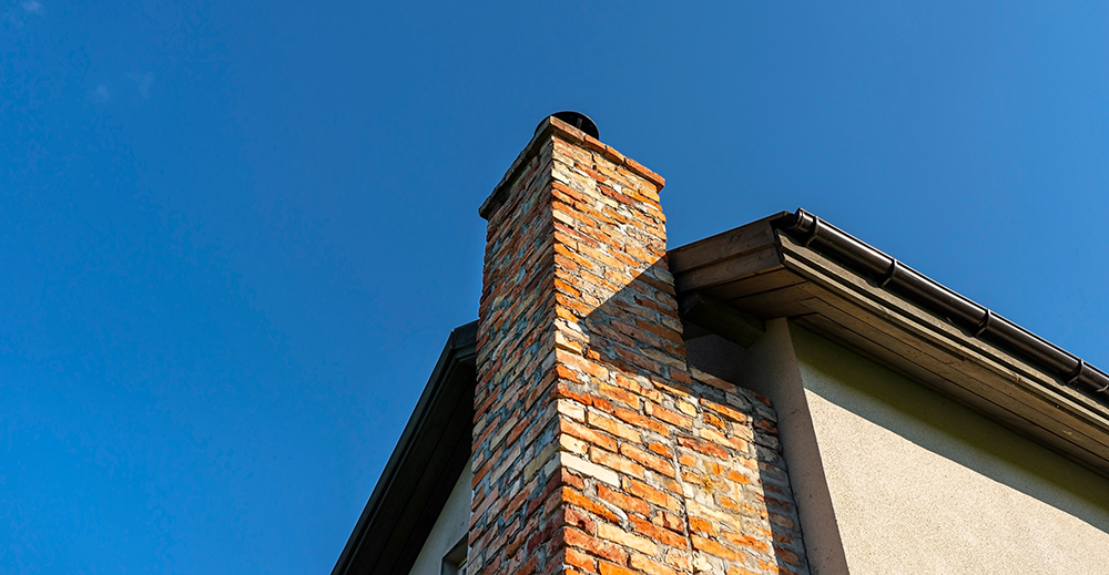 Chimney on a house