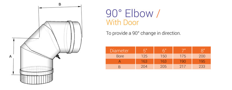 90 bend with door 316 1mm